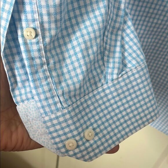Ben Sherman Original Mens Dress Shirt XL Blue Gingham Check Long Sleeve - Picture 7 of 9